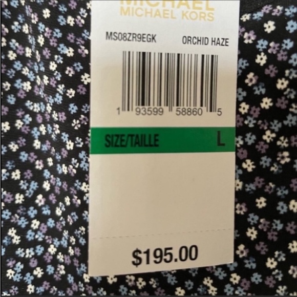 NWT MICHAEL KORS Floral Matte Jersey Belted Jumpsuit - Picture 5 of 8